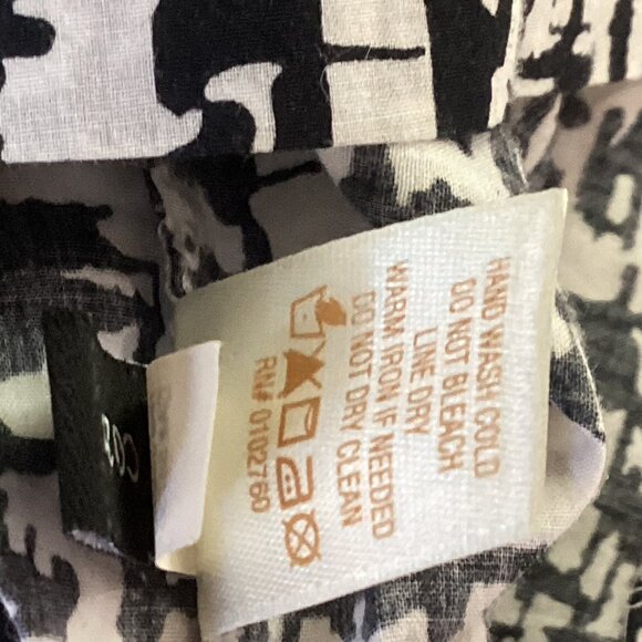 Kate Spade Reade Tie Neck Patterned Blouse in Black/White Size 6 - Picture 6 of 16